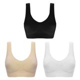 Load image into Gallery viewer, EMVANV underwear,3pcs/pack Daily Workout Gift Sports Bra Soft Yoga Fitness Non Wired Without Pad

