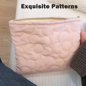 NINEFOX Quilted MINI Clutch purses Women Puffer Nylon Hobo Cotton Padded Purse Work Travel Lightweight