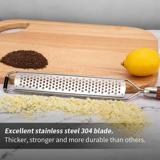 Cilphoria Cheese Grater With Wooden Handle Ginger Hand Tool Garlic Stainless Steel