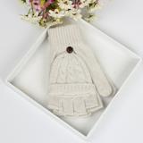 Load image into Gallery viewer, EMVANV Women Knitted Soft Gift Gloves Hand Warmer Half Finger Autumn Winter Flip 1 Pair
