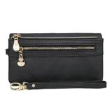 Load image into Gallery viewer, NINEFOX Storage For Women Shopping PU Leather Long Wallet With Wrist Strap Card Holder
