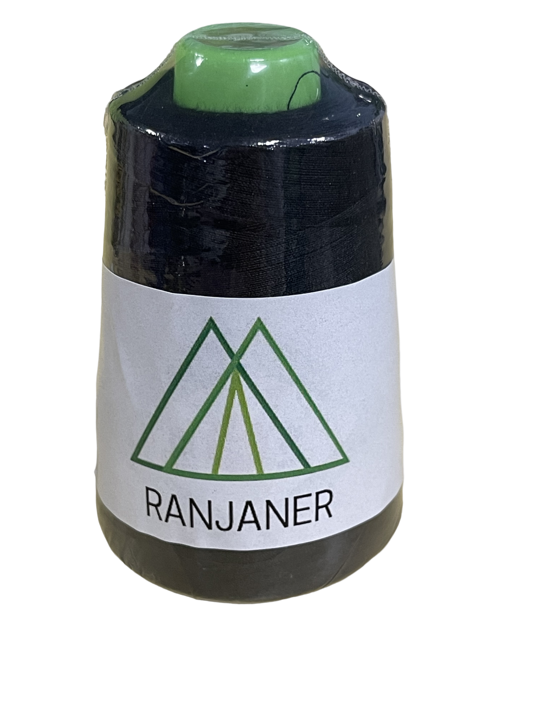 Ranjaner 3000 Yard Spools Black Sewing Thread All Purpose 100% Spun Polyester Overlock Cone (Upholstery, Canvas, Drapery, Beading, Quilting)