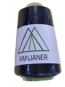 Ranjaner 3000 Yard Spools Black Sewing Thread All Purpose 100% Spun Polyester Overlock Cone (Upholstery, Canvas, Drapery, Beading, Quilting)