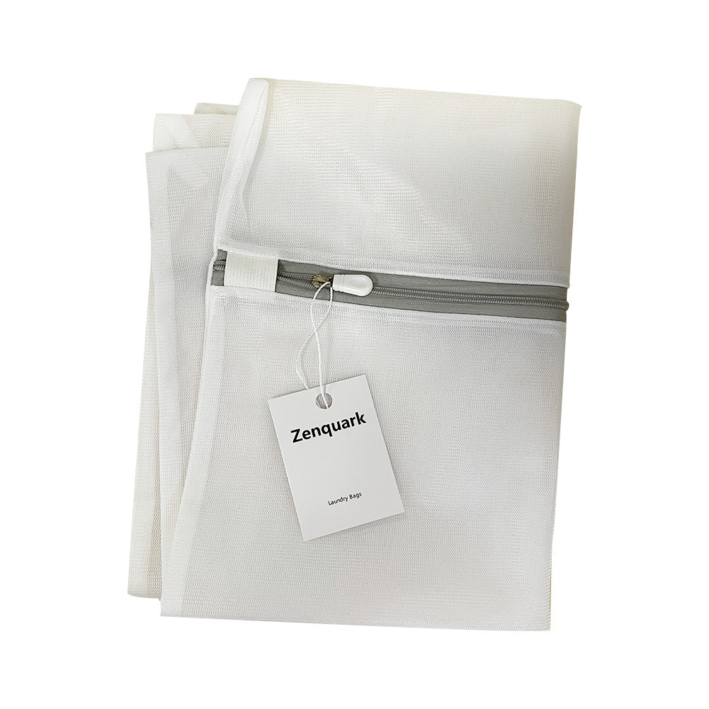Zenquark Mesh Laundry Bag with Built in Zipper for Delicates – Medium, 12