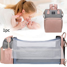 Load image into Gallery viewer, QWLWBU Breathable Baby Diaper Backpack Large Capacity Bags Oxford Cloth
