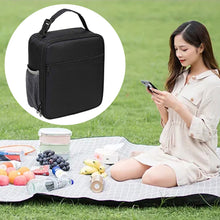 Load image into Gallery viewer, QWLWBU Mesh Pocket Picnic Insulated Lunch Box Soft Leakproof Thermal Bag
