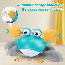 Load image into Gallery viewer, QWLWBU Music Crawling Crab with Automatically Avoid Obstacles Baby Toys
