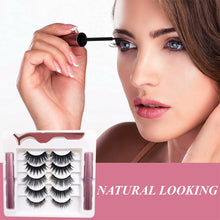 Load image into Gallery viewer, QWLWBU Magnetic Eyelashes with Eyeliner Kit 5 pairs Magnetic Lashes
