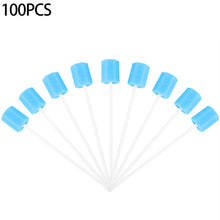 Load image into Gallery viewer, QWLWBU 100pcs Oral Care Disposable Stick Swab Tooth Cleaning Dental Use
