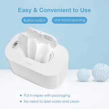 Load image into Gallery viewer, QWLWBU USB Dispenser Capacity Top Heating Holder Baby Wipe Warmer Diaper
