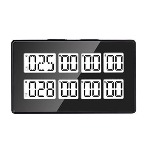 QWLWBU Dual Channel Mini Incubation Time Reminder Backlight Magnetic Back