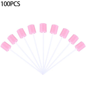 QWLWBU 100pcs Oral Care Disposable Stick Swab Tooth Cleaning Dental Use