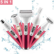 Load image into Gallery viewer, QWLWBU 5 in 1 Rechargeable Razor Painless Nose Hair Trimmer Body Epilator
