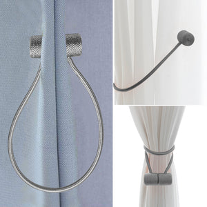 QWLWBU 3 Pairs Rope Home Decor Solid Window Magnetic Curtain Tiebacks