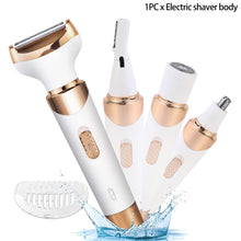 Load image into Gallery viewer, QWLWBU 4 in 1 Rechargeable Armpit Razor Body Painless Epilator
