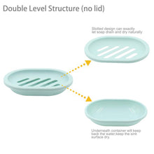 Load image into Gallery viewer, QWLWBU 4pcs/set Plastic Hollowed Out With Drain Double Layers Soap Box
