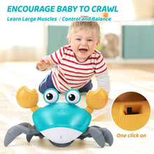 Load image into Gallery viewer, QWLWBU Music Crawling Crab with Automatically Avoid Obstacles Baby Toys
