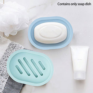 QWLWBU 4pcs/set Plastic Hollowed Out With Drain Double Layers Soap Box