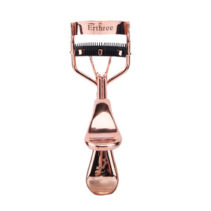 Erthree Professional Makeup Tool For Eyelashes Pain-FREE Metal Eyelash Curler 1PC, Golden Color