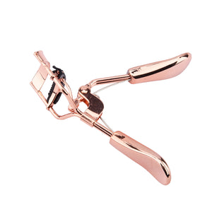 Erthree Professional Makeup Tool For Eyelashes Pain-FREE Metal Eyelash Curler 1PC, Golden Color