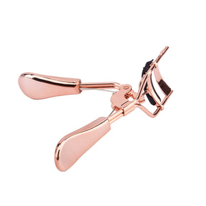 Erthree Professional Makeup Tool For Eyelashes Pain-FREE Metal Eyelash Curler 1PC, Golden Color