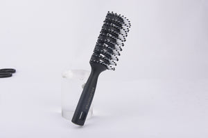 SELOTOKITER Vent Hair Brush, 11 Row Vented Hairbrush for Men and Women, Vent Brushes With Ball Tipped Bristles for Wet Short Curly Straight Hair Blow Drying Quickly(Black)