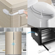 Load image into Gallery viewer, QWLWBU 10pcs Child Safety No Drill Lock ABS for Cabinet Drawer
