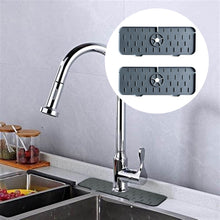 Load image into Gallery viewer, QWLWBU 2pcs Silicone Faucet Water Catcher Mat Kitchen Sink Splash Guard
