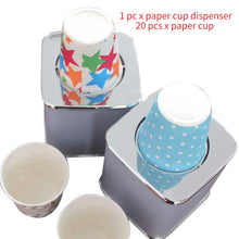 Load image into Gallery viewer, QWLWBU 3 Ounce Rack Desktop Disposable Paper Cup Dispenser For Home Hotel
