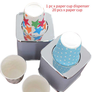 QWLWBU 3 Ounce Rack Desktop Disposable Paper Cup Dispenser For Home Hotel