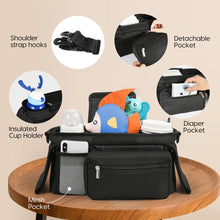 Load image into Gallery viewer, QWLWBU Diaper Storage With Insulated Cup Holder Fits for Various Strollers
