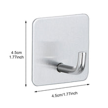 Load image into Gallery viewer, QWLWBU 6pcs Stainless Steel Self Adhesive Coat Wall Mounted Towel Hook
