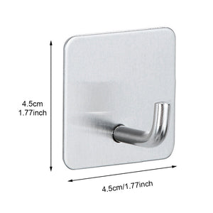 QWLWBU 6pcs Stainless Steel Self Adhesive Coat Wall Mounted Towel Hook