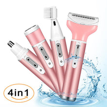 Load image into Gallery viewer, QWLWBU 4 in 1 Rechargeable Armpit Razor Body Painless Epilator
