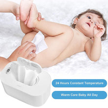 Load image into Gallery viewer, QWLWBU USB Dispenser Capacity Top Heating Holder Baby Wipe Warmer Diaper
